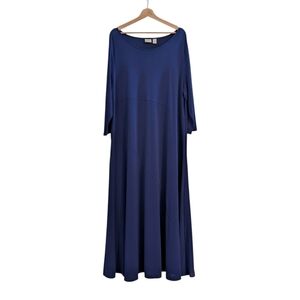 Chicos 3/4 Sleeve Bateau Neckline Maxi Dress Size 4